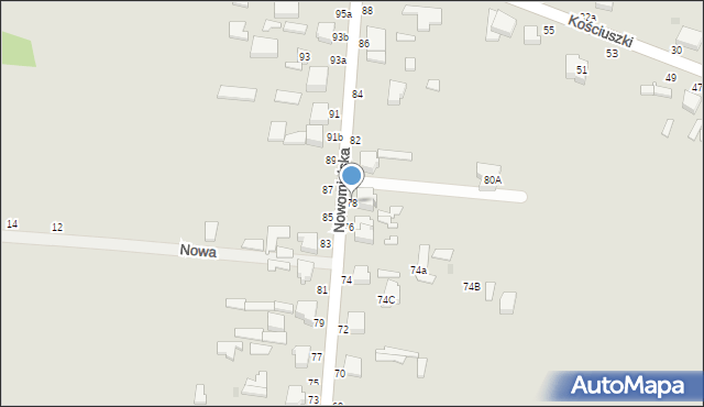 Skierniewice, Nowomiejska, 78, mapa Skierniewic