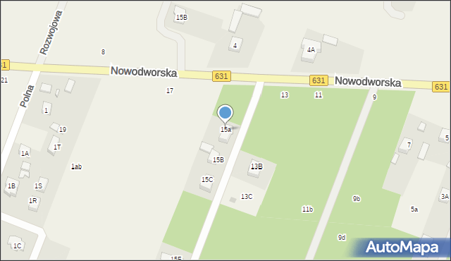 Skrzeszew, Nowodworska, 15a, mapa Skrzeszew