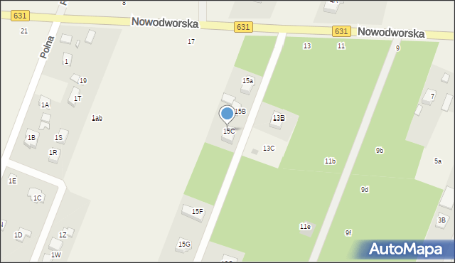 Skrzeszew, Nowodworska, 15C, mapa Skrzeszew