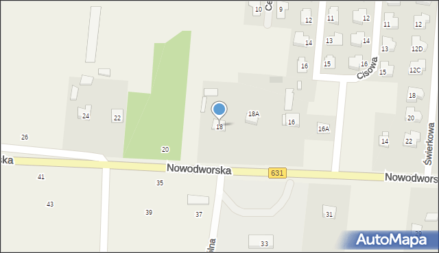 Skrzeszew, Nowodworska, 18, mapa Skrzeszew