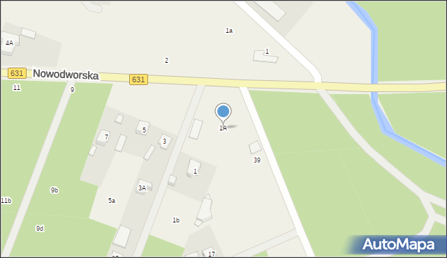 Skrzeszew, Nowodworska, 1A, mapa Skrzeszew