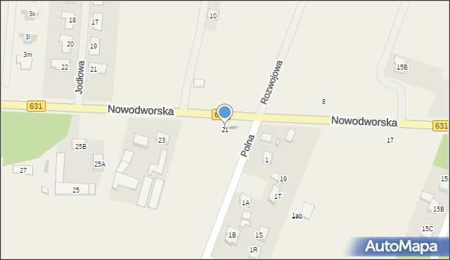 Skrzeszew, Nowodworska, 21, mapa Skrzeszew