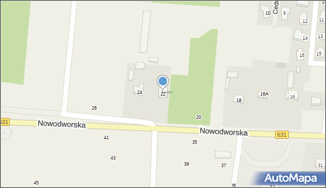 Skrzeszew, Nowodworska, 22, mapa Skrzeszew