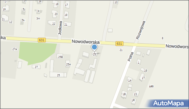 Skrzeszew, Nowodworska, 23, mapa Skrzeszew