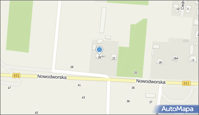 Skrzeszew, Nowodworska, 24, mapa Skrzeszew