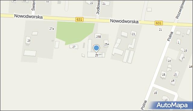 Skrzeszew, Nowodworska, 25, mapa Skrzeszew