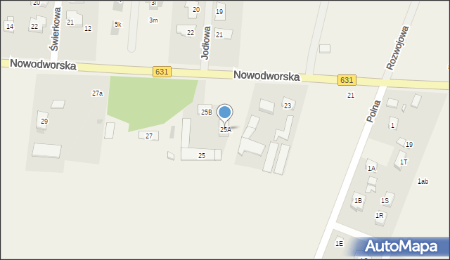 Skrzeszew, Nowodworska, 25A, mapa Skrzeszew