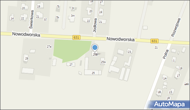 Skrzeszew, Nowodworska, 25B, mapa Skrzeszew