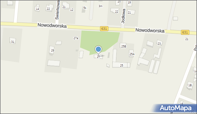 Skrzeszew, Nowodworska, 27, mapa Skrzeszew