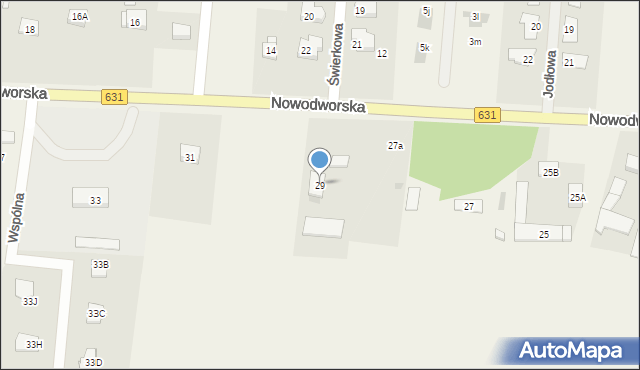Skrzeszew, Nowodworska, 29, mapa Skrzeszew