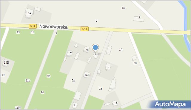 Skrzeszew, Nowodworska, 3, mapa Skrzeszew