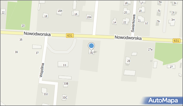 Skrzeszew, Nowodworska, 31, mapa Skrzeszew