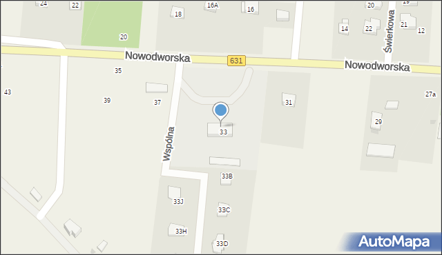 Skrzeszew, Nowodworska, 33A, mapa Skrzeszew