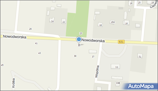 Skrzeszew, Nowodworska, 35, mapa Skrzeszew