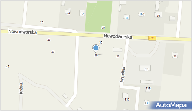 Skrzeszew, Nowodworska, 39, mapa Skrzeszew