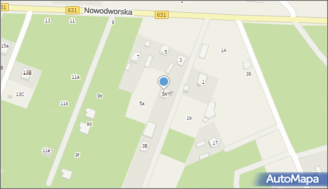 Skrzeszew, Nowodworska, 3A, mapa Skrzeszew