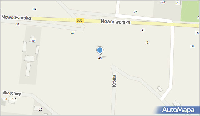 Skrzeszew, Nowodworska, 45, mapa Skrzeszew