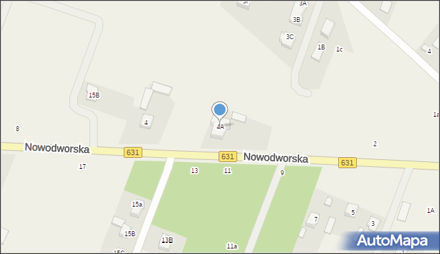 Skrzeszew, Nowodworska, 4A, mapa Skrzeszew