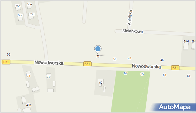 Skrzeszew, Nowodworska, 52, mapa Skrzeszew