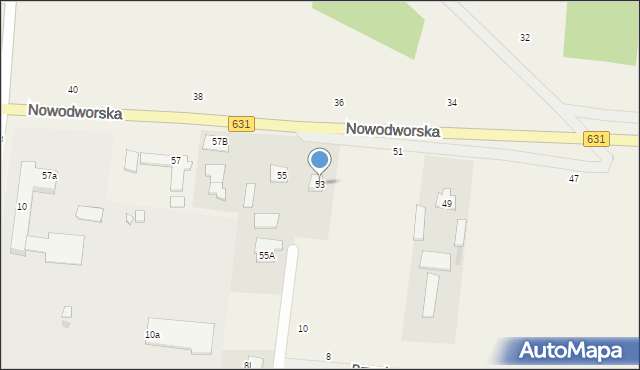 Skrzeszew, Nowodworska, 53, mapa Skrzeszew