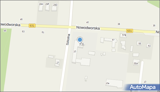 Skrzeszew, Nowodworska, 59, mapa Skrzeszew