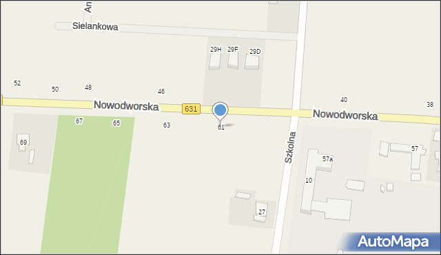 Skrzeszew, Nowodworska, 61, mapa Skrzeszew