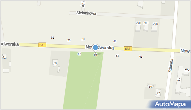 Skrzeszew, Nowodworska, 65, mapa Skrzeszew