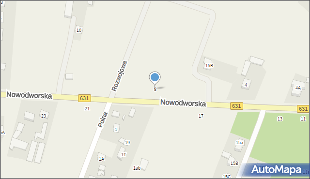 Skrzeszew, Nowodworska, 8, mapa Skrzeszew