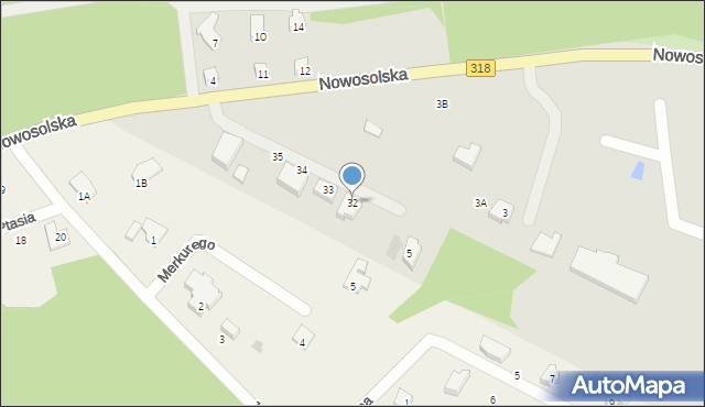 Sława, Nowosolska, 32, mapa Sława