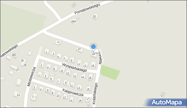 Słomniki, Norwida Cypriana Kamila, 14, mapa Słomniki
