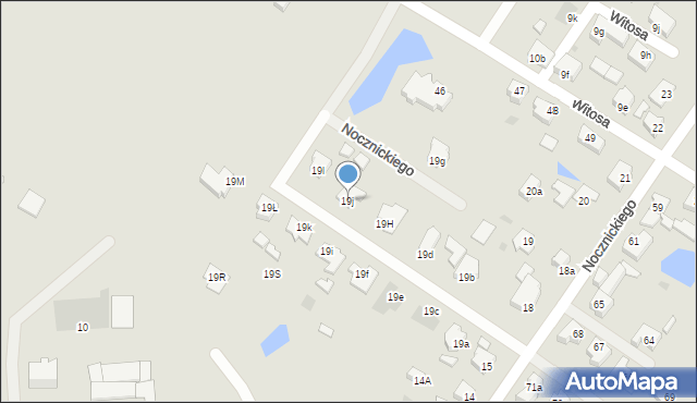 Słubice, Nocznickiego Tomasza, 19j, mapa Słubice