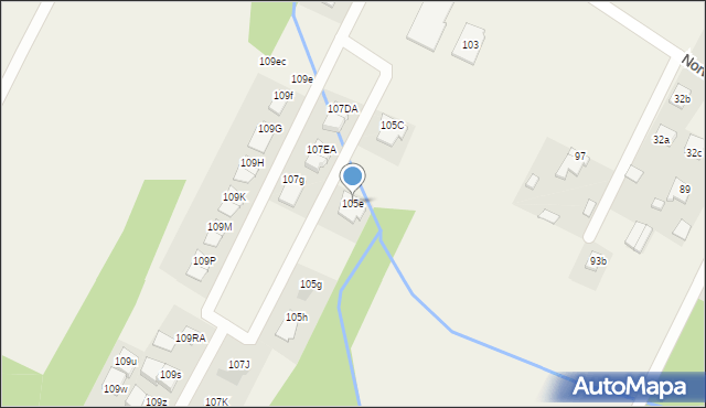 Słupno, Norwida Cypriana Kamila, 105e, mapa Słupno