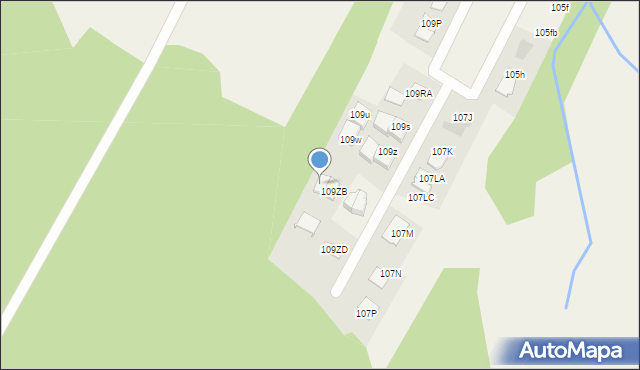 Słupno, Norwida Cypriana Kamila, 109ZC, mapa Słupno