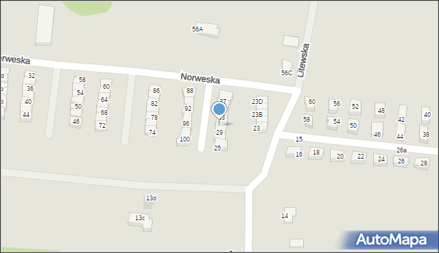 Słupsk, Norweska, 106, mapa Słupska