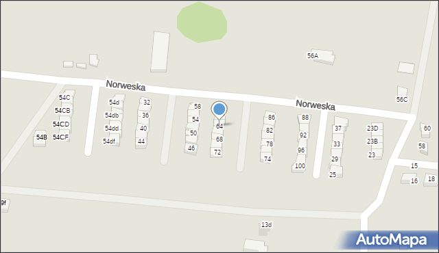 Słupsk, Norweska, 64, mapa Słupska
