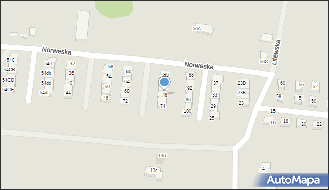 Słupsk, Norweska, 78, mapa Słupska