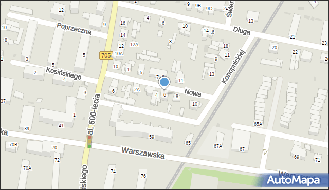 Sochaczew, Nowa, 6, mapa Sochaczew