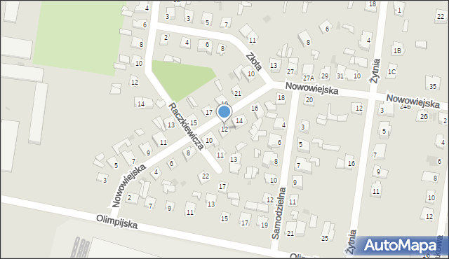 Sochaczew, Nowowiejska, 12, mapa Sochaczew