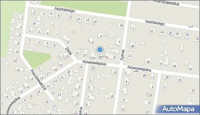 Sochaczew, Nowowiejska, 29, mapa Sochaczew