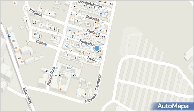 Sosnowiec, Nogi Andrzeja, 14, mapa Sosnowca