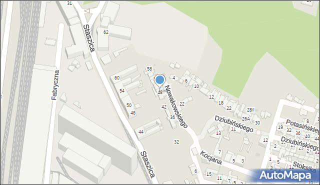 Sosnowiec, Nowakowskiego Piotra, 48, mapa Sosnowca