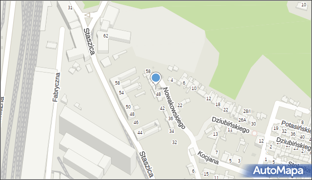 Sosnowiec, Nowakowskiego Piotra, 50, mapa Sosnowca