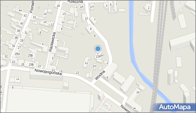 Sosnowiec, Nowopogońska, 11A, mapa Sosnowca