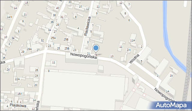 Sosnowiec, Nowopogońska, 19, mapa Sosnowca