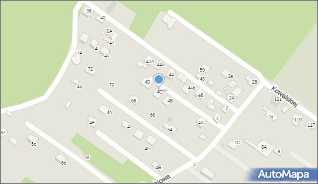 Sosnowiec, Nowa, 4C, mapa Sosnowca