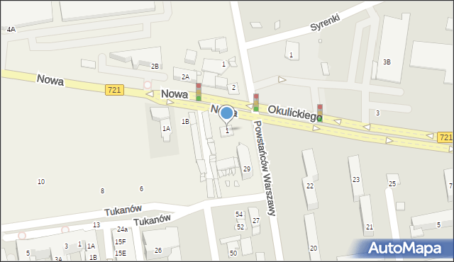 Stara Iwiczna, Nowa, 1, mapa Stara Iwiczna