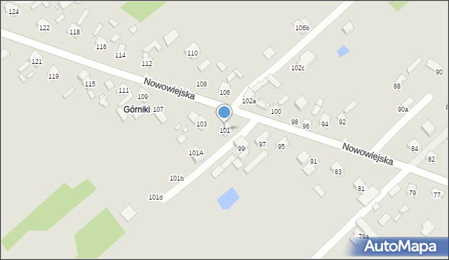 Starachowice, Nowowiejska, 101, mapa Starachowic