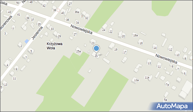 Starachowice, Nowowiejska, 21, mapa Starachowic