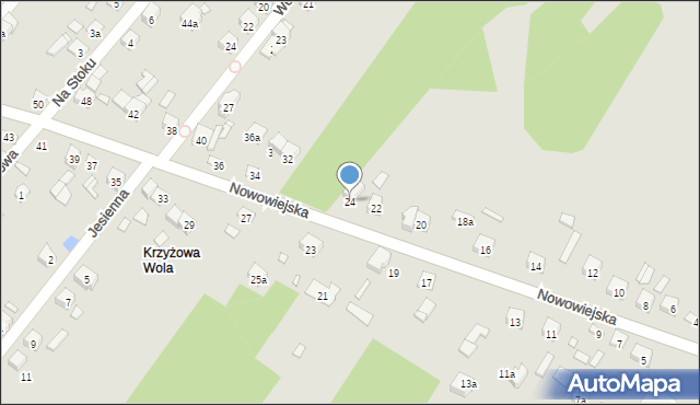 Starachowice, Nowowiejska, 24, mapa Starachowic