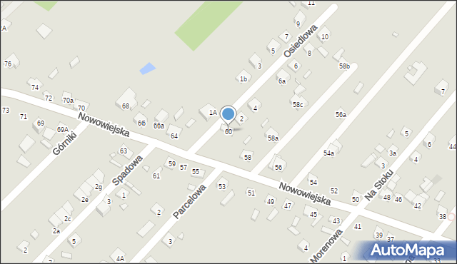 Starachowice, Nowowiejska, 60, mapa Starachowic